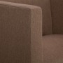Sillón en forma de cubo de tela marrón by , Armchairs - Ref: Foro24-282146, Price: 142,50 €, Discount: %