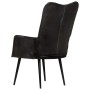 Sillón orejero de cuero auténtico negro de , Sillones - Ref: Foro24-339650, Precio: 121,48 €, Descuento: %