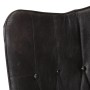 Sillón orejero de cuero auténtico negro de , Sillones - Ref: Foro24-339650, Precio: 121,48 €, Descuento: %
