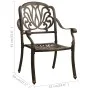 Garden chairs 2 units cast aluminum bronze by vidaXL, Garden chairs - Ref: Foro24-315567, Price: 378,63 €, Discount: %
