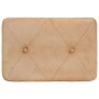 Sillón orejero con reposapiés cuero auténtico crema canela de , Sillones - Ref: Foro24-339667, Precio: 104,86 €