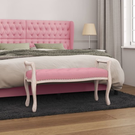 Banco de terciopelo rosa 110x45x60 cm de , Bancos - Ref: Foro24-344441, Precio: 136,88 €, Descuento: %