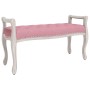 Banco de terciopelo rosa 110x45x60 cm de , Bancos - Ref: Foro24-344441, Precio: 136,88 €, Descuento: %