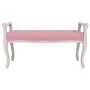 Banco de terciopelo rosa 110x45x60 cm de , Bancos - Ref: Foro24-344441, Precio: 136,88 €, Descuento: %