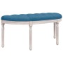 Banco de terciopelo azul 110,5x45x49 cm de , Bancos - Ref: Foro24-344417, Precio: 82,24 €, Descuento: %