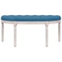 Banco de terciopelo azul 110,5x45x49 cm de , Bancos - Ref: Foro24-344417, Precio: 82,24 €, Descuento: %