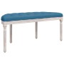 Banco de terciopelo azul 110,5x45x49 cm de , Bancos - Ref: Foro24-344417, Precio: 82,24 €, Descuento: %