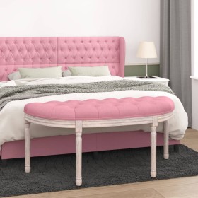 Banco de terciopelo rosa 110,5x45x49 cm by , Banks - Ref: Foro24-344420, Price: 138,35 €, Discount: %
