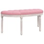Banco de terciopelo rosa 110,5x45x49 cm de , Bancos - Ref: Foro24-344420, Precio: 138,30 €, Descuento: %