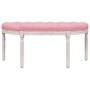 Banco de terciopelo rosa 110,5x45x49 cm de , Bancos - Ref: Foro24-344420, Precio: 138,30 €, Descuento: %