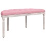 Banco de terciopelo rosa 110,5x45x49 cm de , Bancos - Ref: Foro24-344420, Precio: 138,30 €, Descuento: %