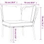 Silla de jardín acero con cojines gris 76x76x79 cm de , Sofás modulares de exterior - Ref: Foro24-362718, Precio: 171,95 €, D...