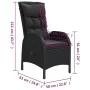 3-Piece Black Synthetic Rattan Garden Dining Set by vidaXL, Garden sets - Ref: Foro24-3058545, Price: 324,39 €, Discount: %