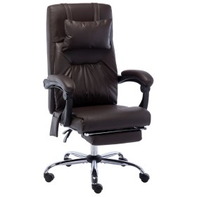Silla de oficina de masaje de cuero sintético marrón von , Bürostühle - Ref: Foro24-20297, Preis: 193,22 €, Rabatt: %