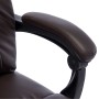 Silla de oficina de masaje de cuero sintético marrón by , Office chairs - Ref: Foro24-20297, Price: 193,22 €, Discount: %
