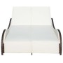 Tumbona doble con cojín de ratán sintético marrón by , Loungers - Ref: Foro24-41976, Price: 403,43 €, Discount: %