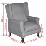 Sillón de tela gris by , Armchairs - Ref: Foro24-242206, Price: 275,73 €, Discount: %