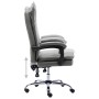 Silla de oficina de cuero sintético gris antracita by , Office chairs - Ref: Foro24-20350, Price: 177,94 €, Discount: %