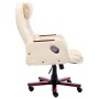 Silla de oficina de cuero sintético crema de , Sillas de oficina - Ref: Foro24-20378, Precio: 250,14 €