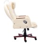 Silla de oficina de cuero sintético crema by , Office chairs - Ref: Foro24-20378, Price: 250,14 €, Discount: %