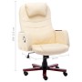 Silla de oficina de cuero sintético crema by , Office chairs - Ref: Foro24-20378, Price: 250,14 €, Discount: %