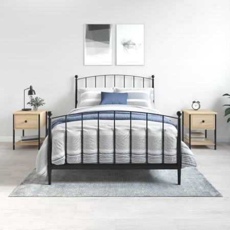 Mesita noche 2 uds madera ingeniería roble Sonoma 34x35,5x45 cm by , Nightstands - Ref: Foro24-825856, Price: 76,23 €, Discou...