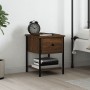 Mesita de noche madera de ingeniería marrón roble 34x35,5x45 cm by , Nightstands - Ref: Foro24-825861, Price: 38,62 €, Discou...