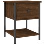 Mesita de noche madera de ingeniería marrón roble 34x35,5x45 cm by , Nightstands - Ref: Foro24-825861, Price: 38,62 €, Discou...