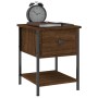 Mesita de noche madera de ingeniería marrón roble 34x35,5x45 cm de , Mesitas de noche - Ref: Foro24-825861, Precio: 38,62 €