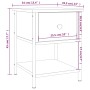 Mesita de noche madera de ingeniería marrón roble 34x35,5x45 cm by , Nightstands - Ref: Foro24-825861, Price: 38,62 €, Discou...