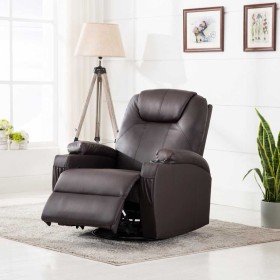 Sillón de masaje mecedora de cuero sintético marrón von , Elektrische Massagesessel - Ref: Foro24-246636, Preis: 589,63 €, Ra...