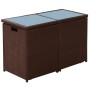 Mesa y sillas bistró jardín 3 pzas y cojines poli ratán marrón von , Gartensets - Ref: Foro24-42540, Preis: 271,52 €, Rabatt: %