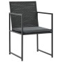 Set comedor de jardín 9 piezas y cojines ratán sintético negro von , Gartensets - Ref: Foro24-44445, Preis: 706,07 €, Rabatt: %