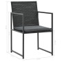 Set comedor de jardín 9 piezas y cojines ratán sintético negro von , Gartensets - Ref: Foro24-44445, Preis: 706,07 €, Rabatt: %