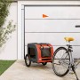Remolque de bicicleta mascotas hierro tela Oxford naranja gris von , Kinderwagen für Haustiere - Ref: Foro24-93830, Preis: 11...