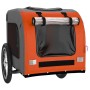 Remolque de bicicleta mascotas hierro tela Oxford naranja gris von , Kinderwagen für Haustiere - Ref: Foro24-93830, Preis: 11...