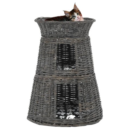 Cestas de gatos 3 uds con cojines sauce natural gris 47x34x60cm by , Cat furniture - Ref: Foro24-170772, Price: 94,38 €, Disc...