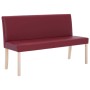 Banco de cuero sintético 139,5 cm color vino tinto by , Benches for halls and storage - Ref: Foro24-281331, Price: 199,48 €, ...