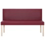 Banco de cuero sintético 139,5 cm color vino tinto by , Benches for halls and storage - Ref: Foro24-281331, Price: 199,48 €, ...
