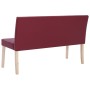 Banco de cuero sintético 139,5 cm color vino tinto by , Benches for halls and storage - Ref: Foro24-281331, Price: 199,48 €, ...