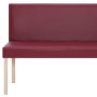Banco de cuero sintético 139,5 cm color vino tinto by , Benches for halls and storage - Ref: Foro24-281331, Price: 199,48 €, ...