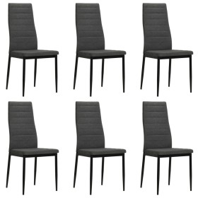 Sillas de comedor 6 unidades tela gris oscuro by , dining chairs - Ref: Foro24-275379, Price: 225,93 €, Discount: %