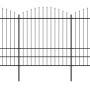 Valla de jardín con puntas de lanza acero negro (1,75-2)x15,3m by , fence panels - Ref: Foro24-277756, Price: 898,50 €, Disco...