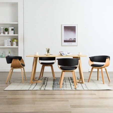 Sillas de comedor 4 uds madera curvada cuero sintético negro von , Essstühle - Ref: Foro24-278734, Preis: 721,12 €, Rabatt: %