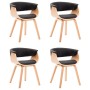 Sillas de comedor 4 uds madera curvada cuero sintético negro von , Essstühle - Ref: Foro24-278734, Preis: 721,12 €, Rabatt: %