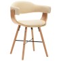 Sillas de comedor 4 uds cuero sintético y madera curvada crema by , dining chairs - Ref: Foro24-279497, Price: 602,58 €, Disc...