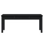 Banco de jardín madera maciza pino negro 109x44x45 cm