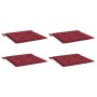 Cojines silla de jardín 4 uds tela Oxford rojo tinto 50x50x3 cm by , Cushions for chairs and sofas - Ref: Foro24-314057, Pric...