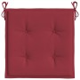 Cojines silla de jardín 4 uds tela Oxford rojo tinto 50x50x3 cm by , Cushions for chairs and sofas - Ref: Foro24-314057, Pric...