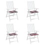 Cojines de silla de jardín 4 uds tela a cuadros rojo 50x50x3 cm by , Cushions for chairs and sofas - Ref: Foro24-314069, Pric...